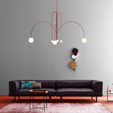 Multi-Light Globe Chandelier for Dining and Living Room Lighting