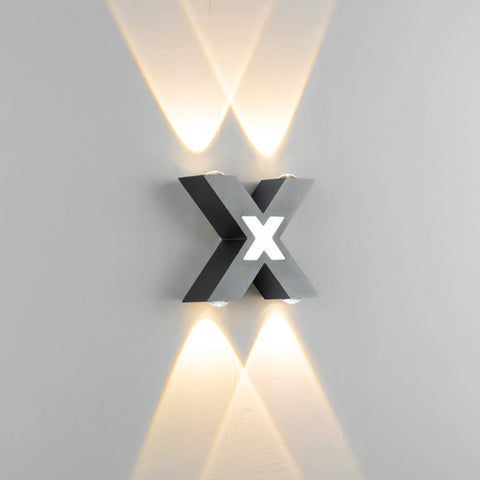X-Design Outdoor LED Wall Light with Up-and-Down Beams