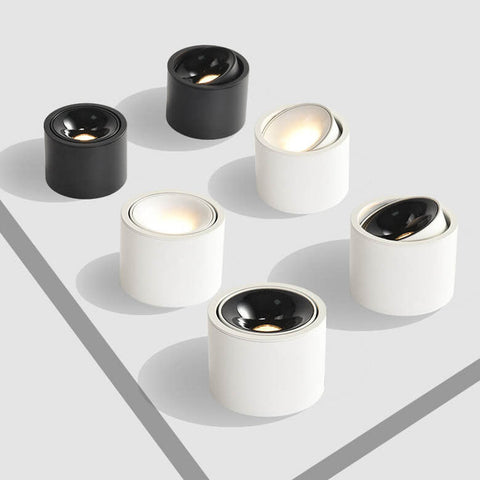 Adjustable Round LED Ceiling Spotlight with Focused Beam for Interiors