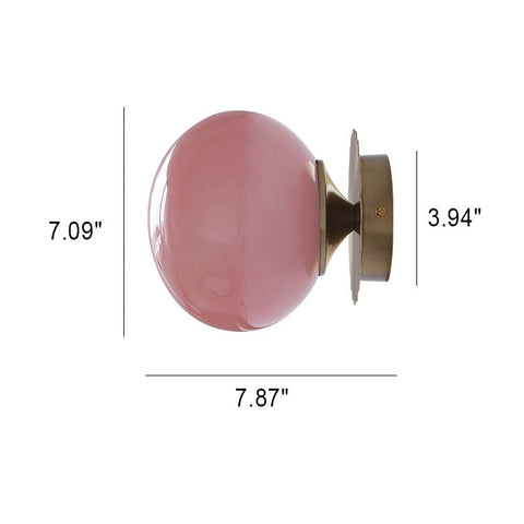 Glass Globe Wall Sconce with Plug-In or Hardwired Setup