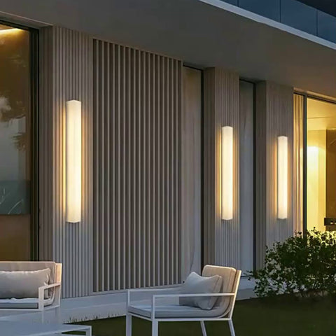 Outdoor Wall Light with Rectangular Alabaster