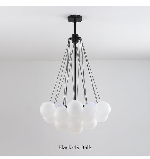 Glass Globe Chandelier for Living Room and Dining Room Lighting