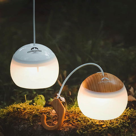 Portable Rechargeable LED Camping Lantern with Hanging Hook for Outdoor Adventures