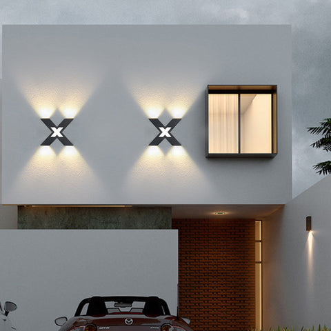 X-Design Outdoor LED Wall Light with Up-and-Down Beams