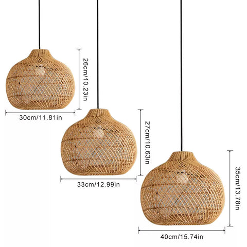 Woven Rattan Basket Pendant Light