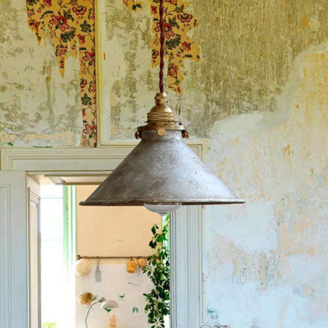 Rustic Metal Pendant Light for Kitchen Counters and Dining Areas