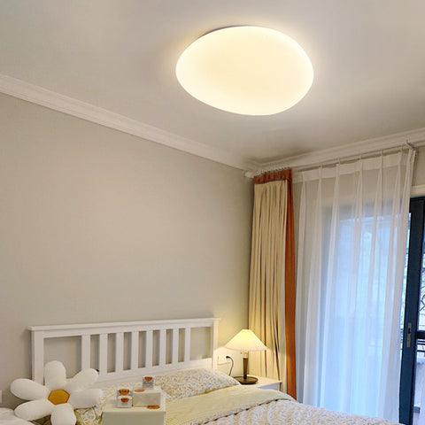 Pebble-Shaped LED Flush Mount Ceiling Light for Bedrooms and Bathrooms