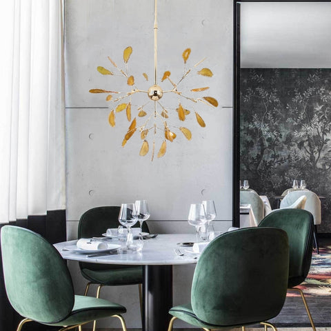 Branch-Style Glass Chandelier for Bedrooms and Living Room Lighting
