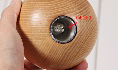 Solid Wood Globe Pendant Light with Suspended Sphere — product view