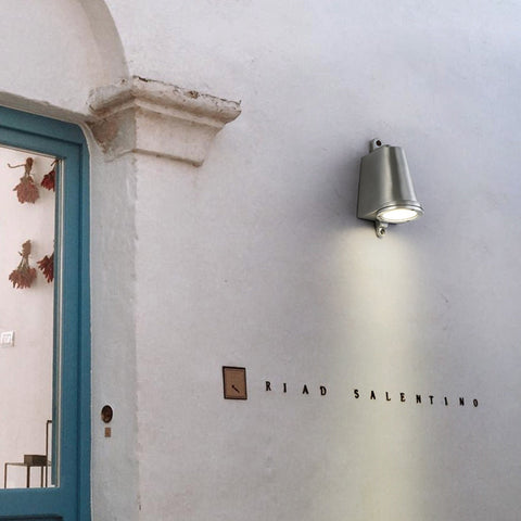 Outdoor Wall Light with Bell Shade and Focused LED Beam