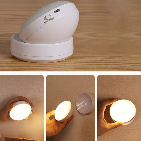 Rechargeable Mini Acrylic LED Wall Light for Bedside