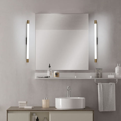 Slim Linear LED Vanity Wall Light with Aluminum Frame for Vanities