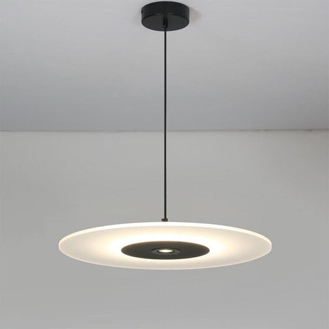 Flat LED Pendant Light with Circular Shade