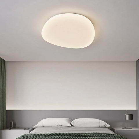 Pebble-Shaped LED Flush Mount Ceiling Light for Bedrooms and Bathrooms