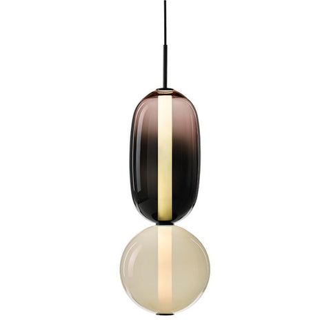 Stacked Glass Pendant Light for Bedroom and Dining Room Lighting