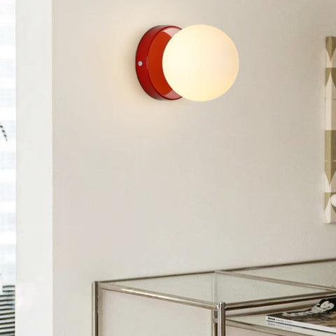 Modern Glass Globe Wall Sconce for Bedrooms, Hallways, and Dining Areas