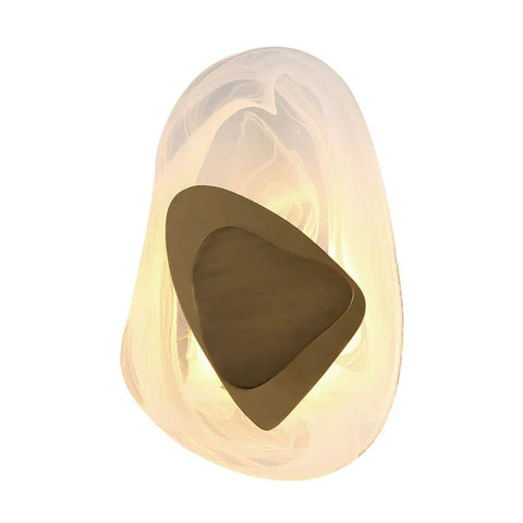 Wall Light with Sculptural Water-Ripple Diffuser