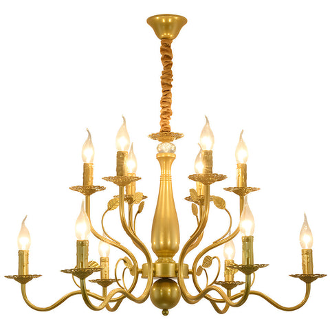 Contemporary Multi-Light Chandelier with Curved Design