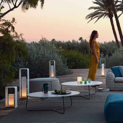 Solar Outdoor Lantern with Remote-Controlled Light for Patios and Gardens