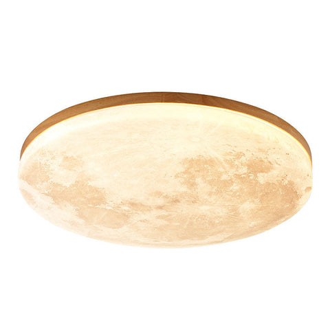 Moon-Texture LED Flush Mount Ceiling Light with Adjustable Modes