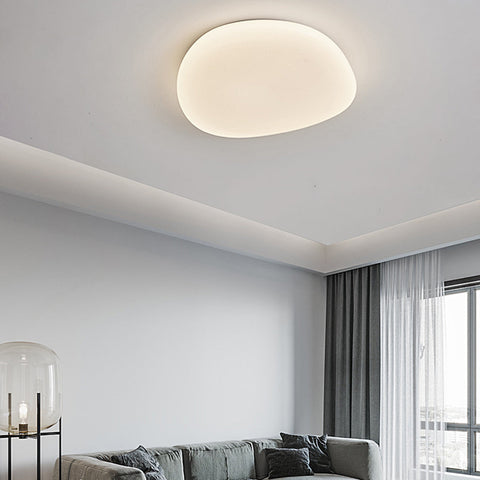 Pebble-Shaped LED Flush Mount Ceiling Light for Bedrooms and Bathrooms