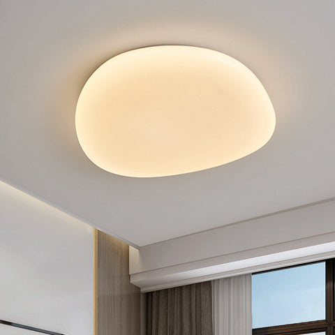 Pebble-Shaped LED Flush Mount Ceiling Light for Bedrooms and Bathrooms