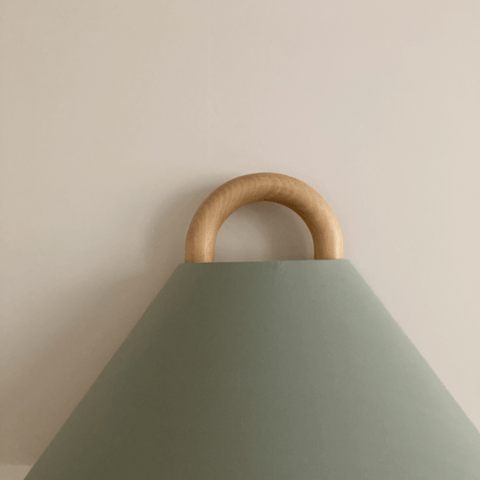 Pleated Wood Wall Sconce with Semicircular Fabric Shade for Bedrooms