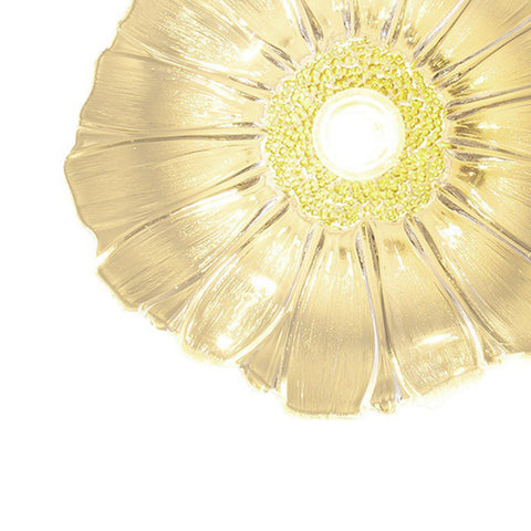 Fluted Glass Flower Ceiling Light for Bedroom and Living Room Decor