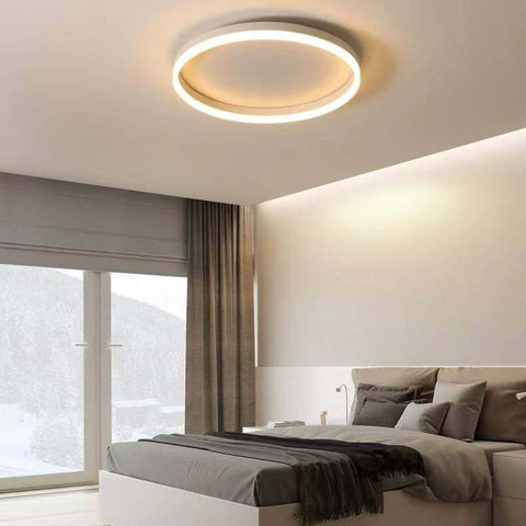 Circular LED Flush Mount Ceiling Light with Ring Design