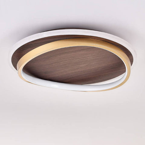 Scandinavian LED Ceiling Light with Wood-Look Finish for Modern Interiors