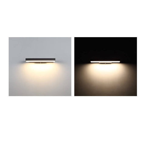 Flat LED Sensor Outdoor Wall Light with Weatherproof Housing