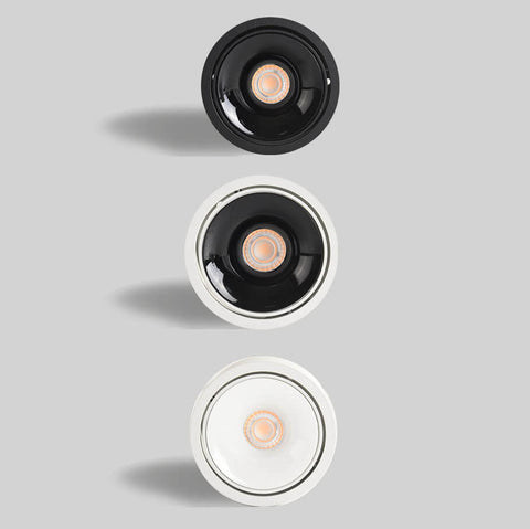 Adjustable Round LED Ceiling Spotlight with Focused Beam for Interiors