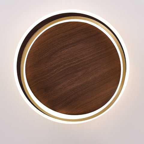 Scandinavian LED Ceiling Light with Wood-Look Finish for Modern Interiors