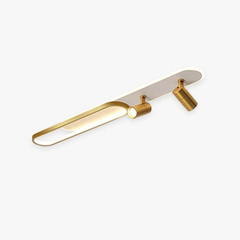 Linear LED Ceiling Light with Spotlights for Hallways and Living Rooms