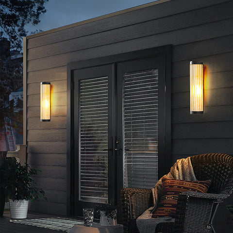 Semi-Cylindrical Outdoor Wall Light for Patios, Porches, and Entryways