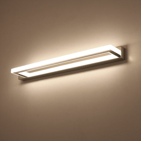 Mirror-Front LED Vanity Light for Bathroom and Bedroom Lighting