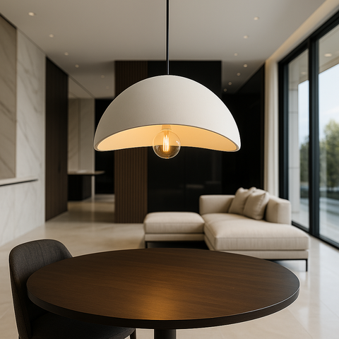 Modern Textured Dome Pendant Light with Adjustable Suspension for Contemporary Interiors