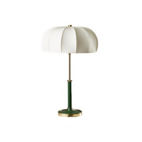 Table Lamp with Fabric Shade and Metal Base