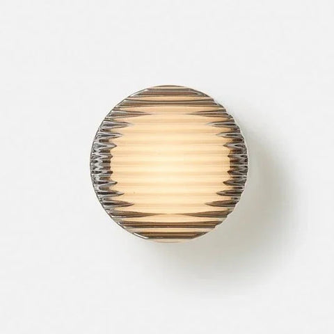 Ribbed Round LED Wall Light