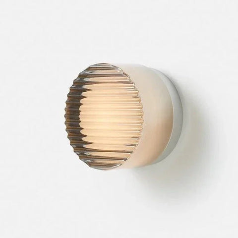 Ribbed Round LED Wall Light
