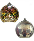 3D Firework Glass Pendant Light with Textured Globe Shade — product view
