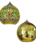 3D Firework Glass Pendant Light with Textured Globe Shade — product view