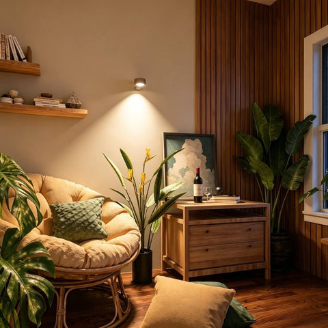 Cordless Magnetic Wall Light with 360-Degree Rotation