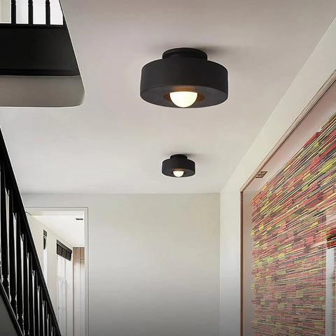 Ceiling Light with Layered Resin Form and Nordic LED Design