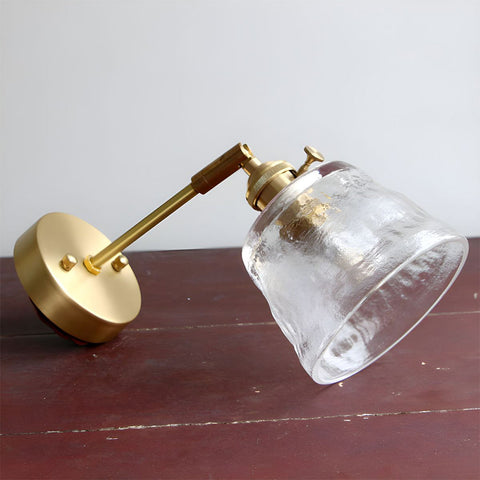 Adjustable Wall Sconce with Glass Shade