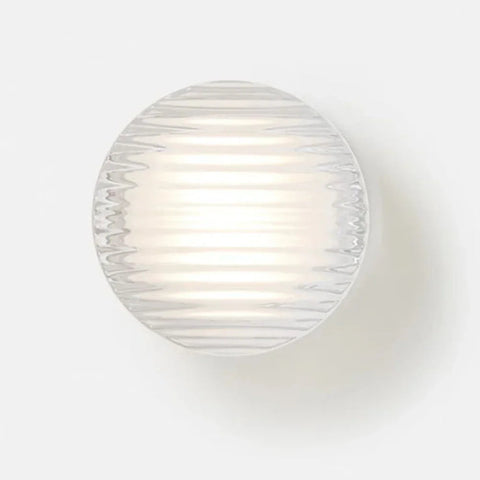Ribbed Round LED Wall Light