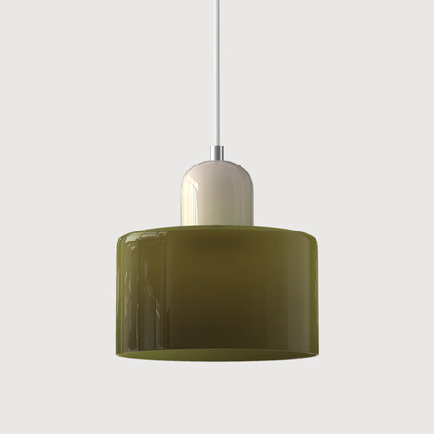 Retro Glass Pendant Light with Adjustable Cord for Ambient Lighting