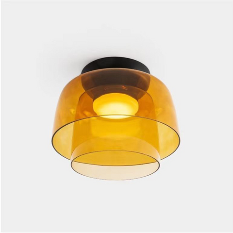 Modern Layered Glass LED Ceiling Light for Contemporary Living Spaces