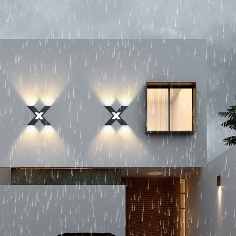X-Design Outdoor LED Wall Light with Up-and-Down Beams
