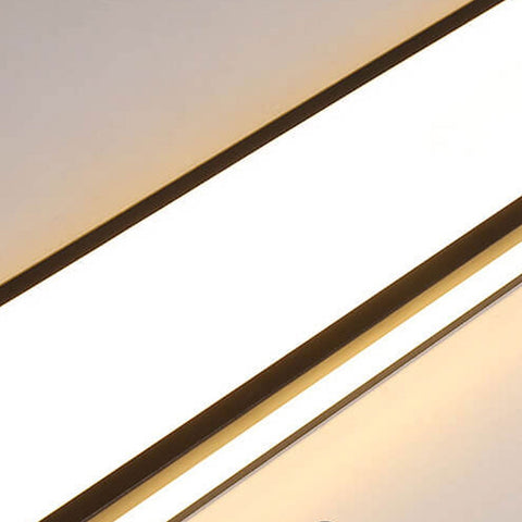 Long LED Flush Mount Ceiling Light with Rounded Frame for Interiors